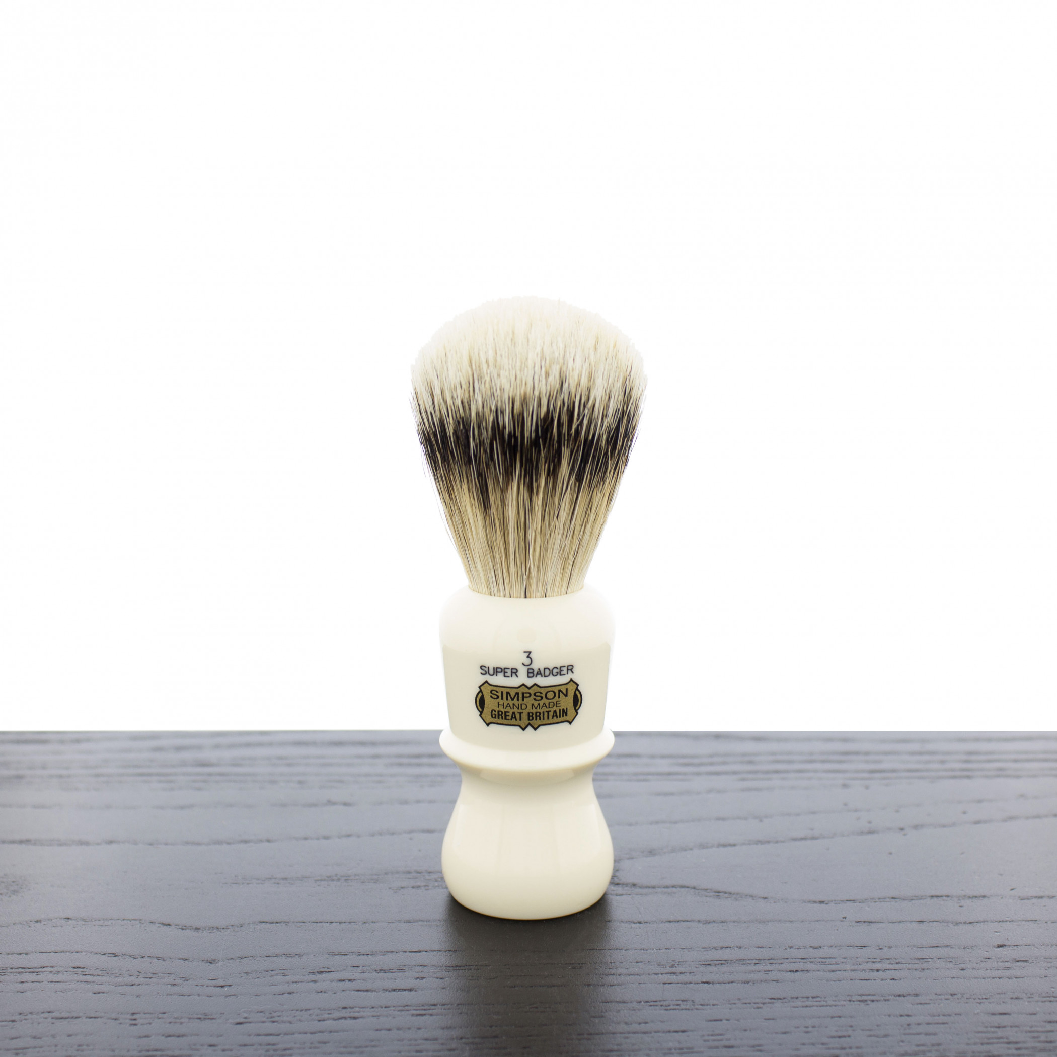 Simpson Emperor 3 Super Badger Shaving Brush, Ivory - West Coast